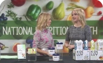 Jenna appearing in a National Nutrition Month segment on KTLA